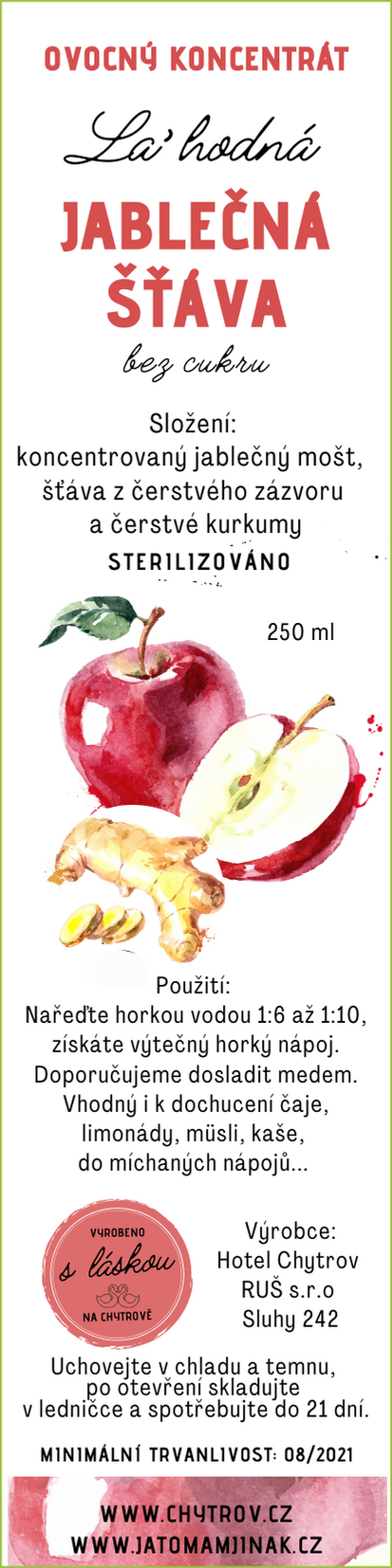Lahodná jablečná šťáva bez cukru, se zázvorem a kurkumou