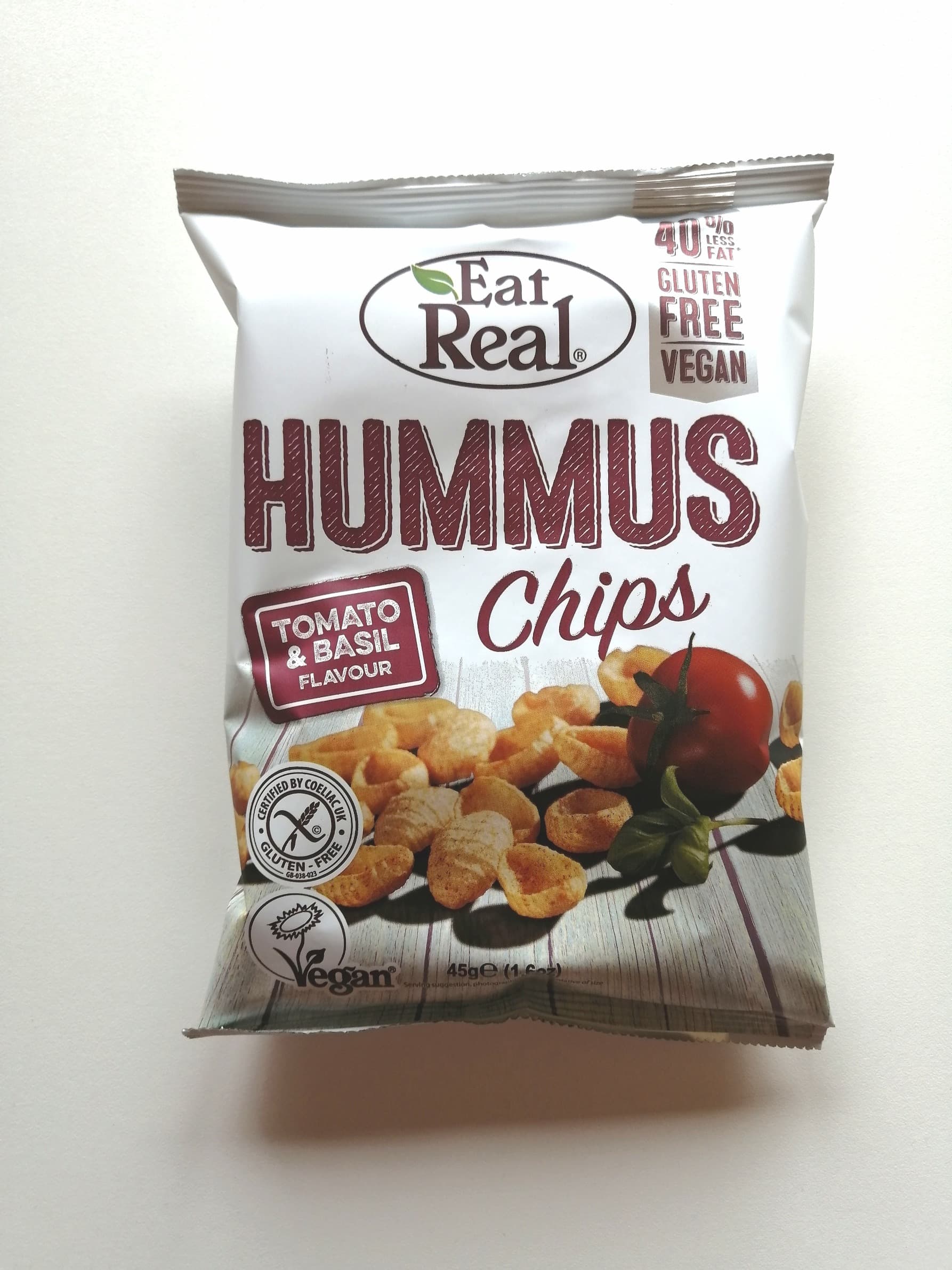 Hummus chips Eat Real, 2 příchutě