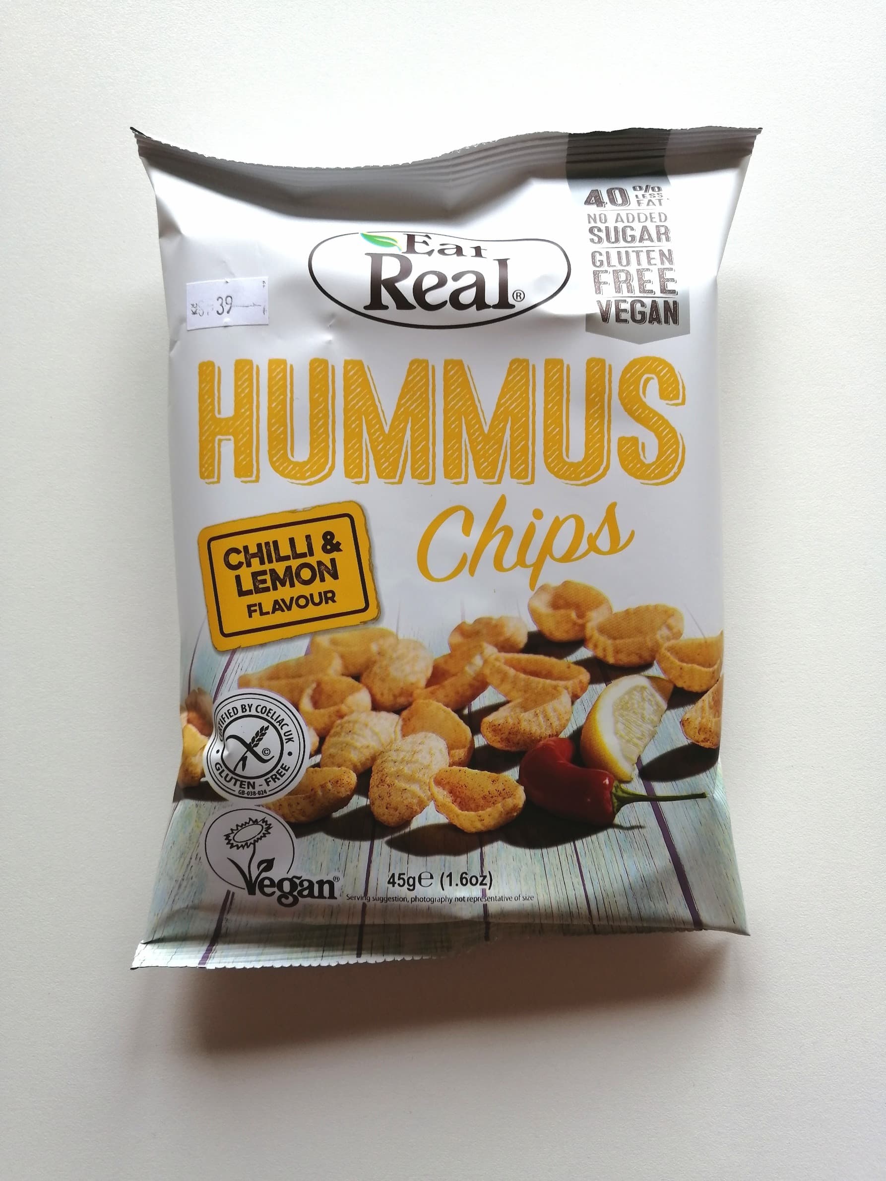 Hummus chips Eat Real, 2 příchutě