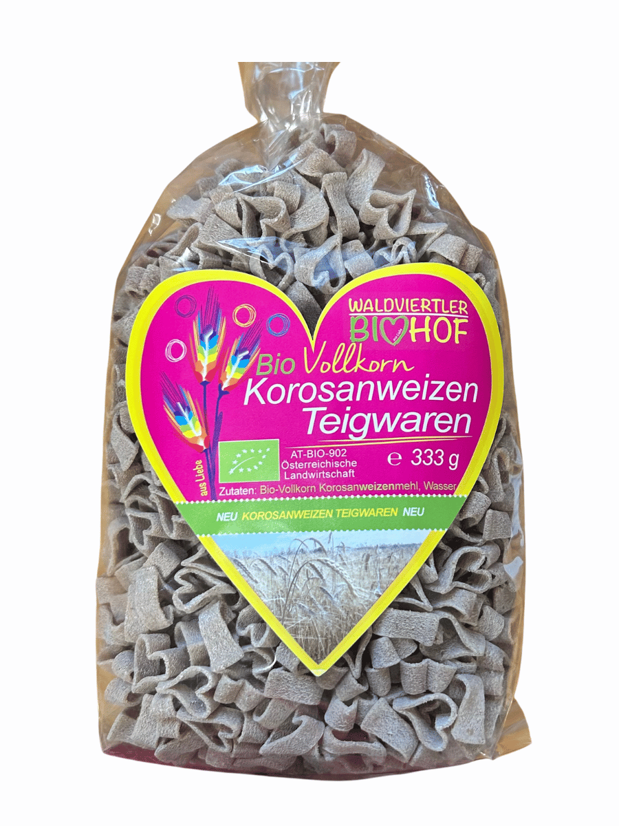 BIO celozrnné těstoviny z korásánské pšenice