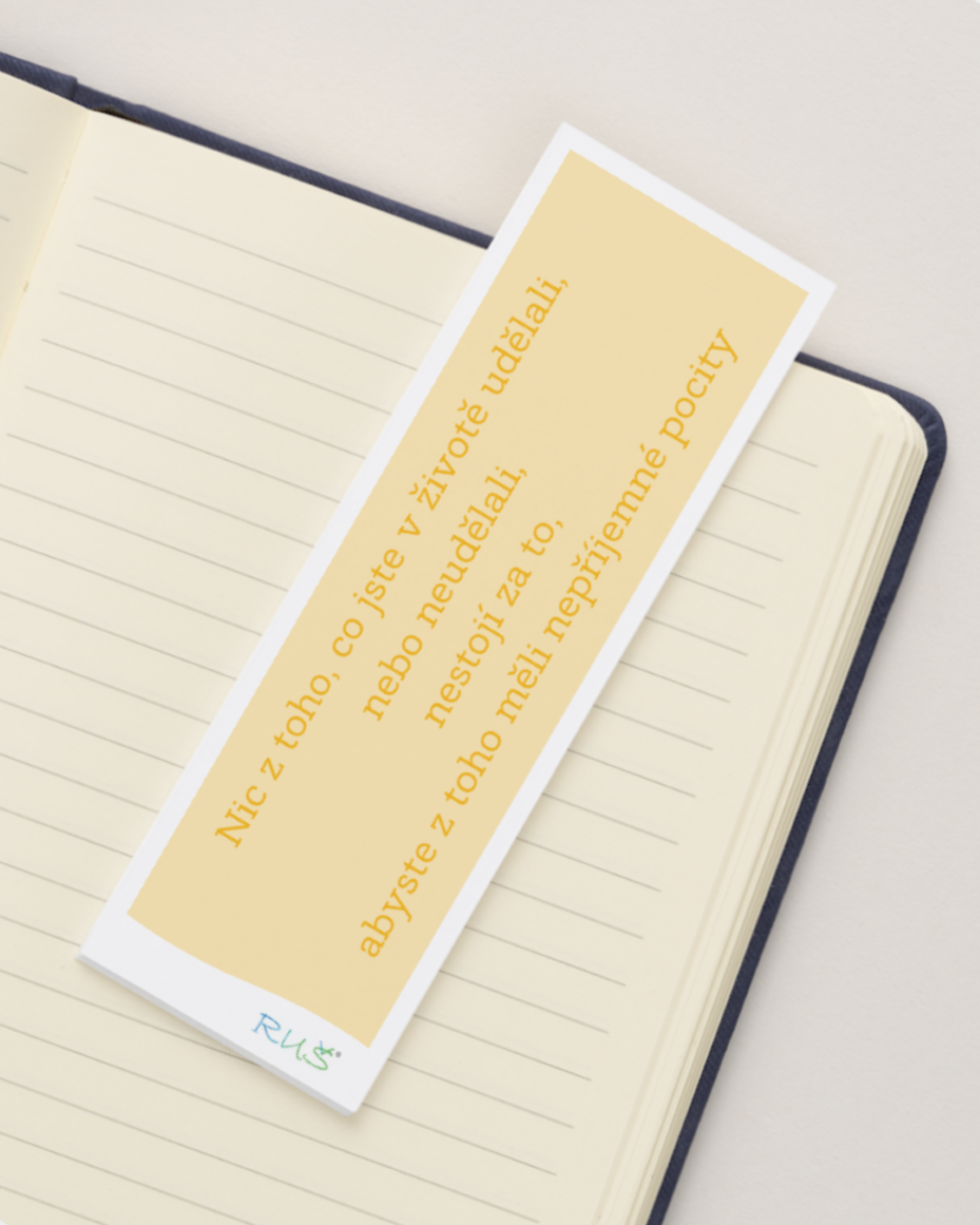 Záložka do knihy - žlutá