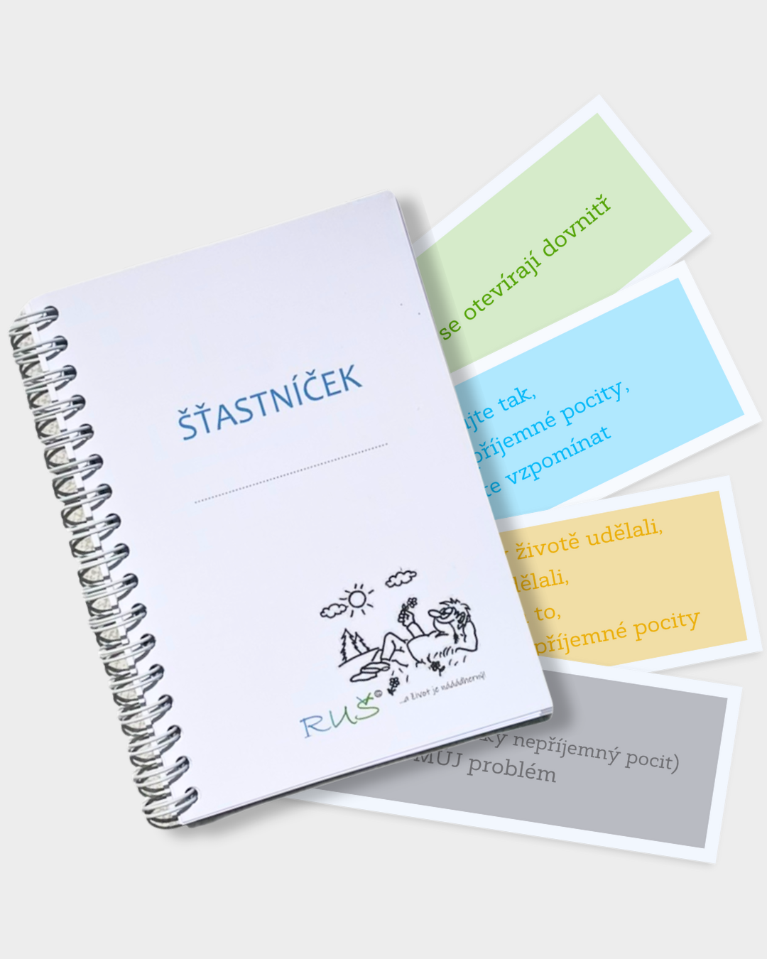 Šťastníček + sada čtyř záložek