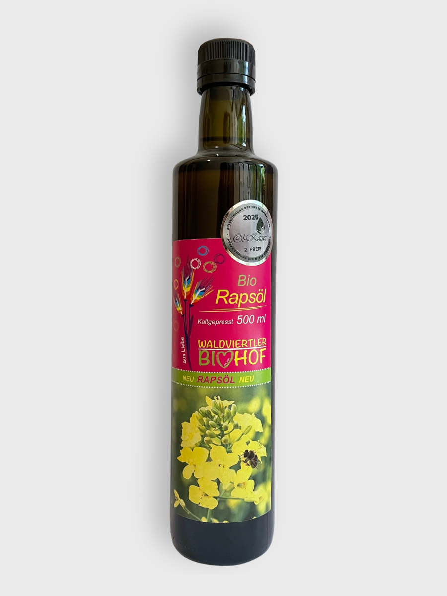BIO olej  řepkový lisovaný za studena (panenský) 500 ml