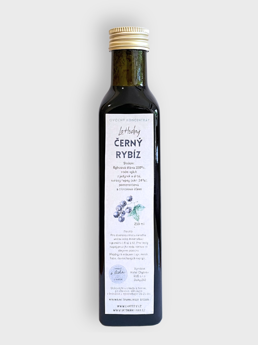 LaHodný Černý rybíz – ovocný koncentrát 250 ml
