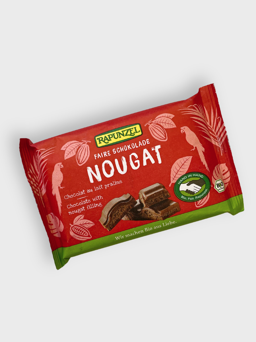 Rapunzel BIO mléčná čokoláda s nugátovou náplní 100 g
