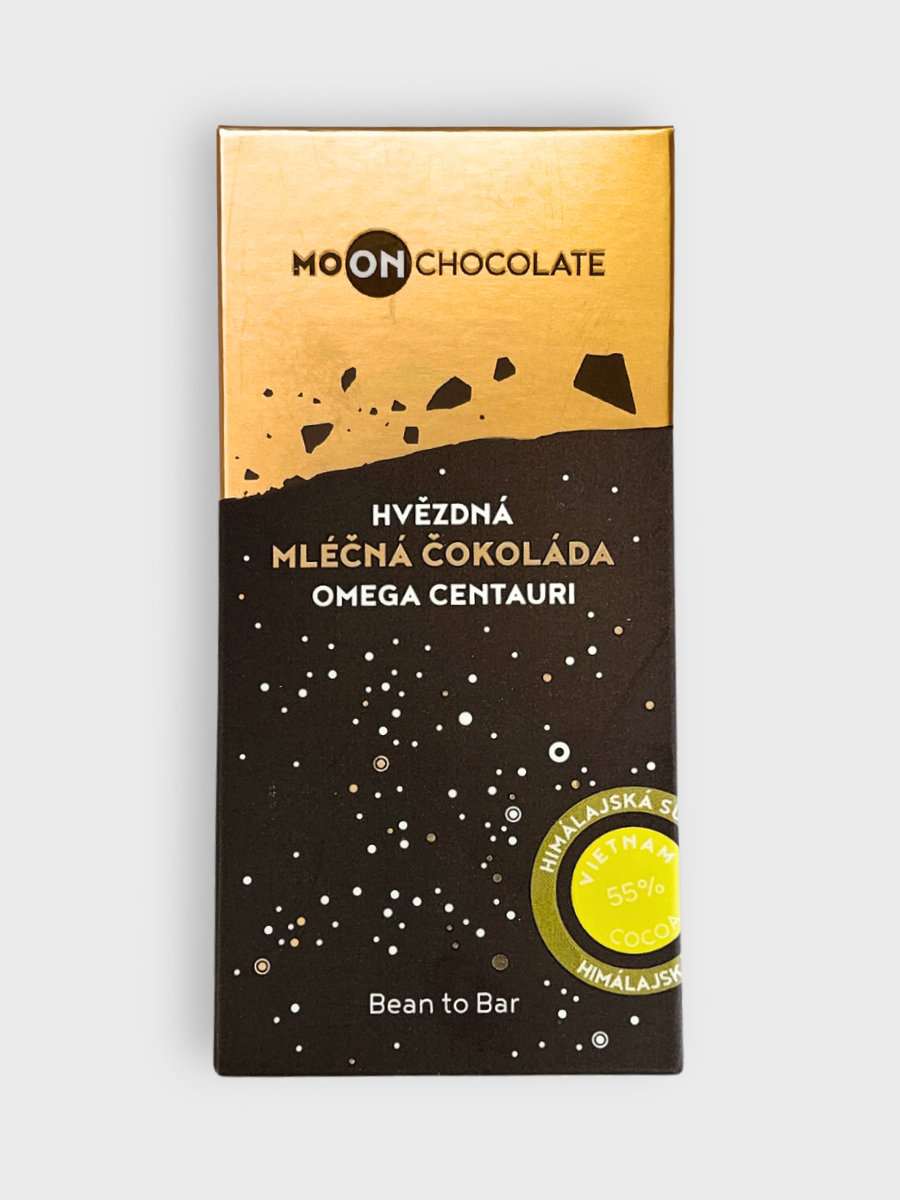 OMEGA CENTAURI – mléčná čokoláda s 55 % obsahem kakaa a himálajskou solí