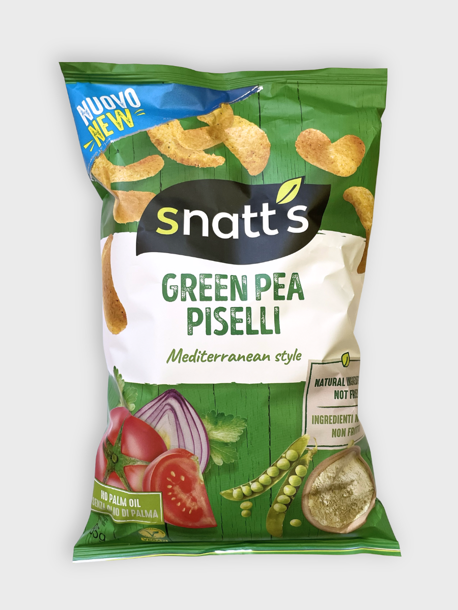 Snatt's Green Pea Mediterranean – hrachové chipsy