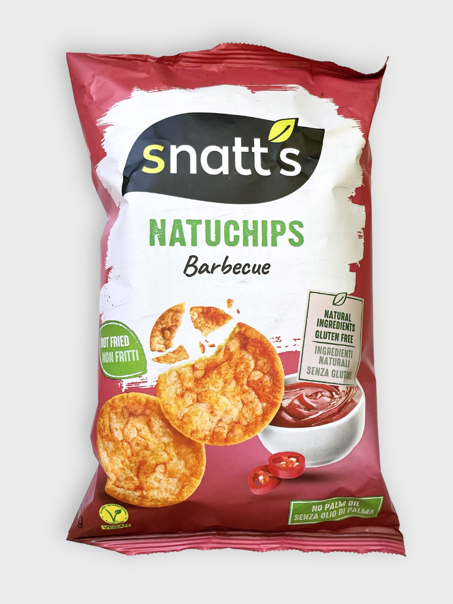 Snatt's Natuchips Barbecue – nesmažené bezlepkové chipsy