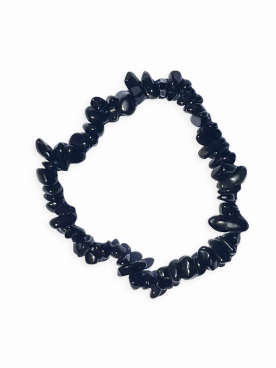 Náramek minerální sekaný – obsidián